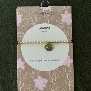 Demdaco Gold and Green August Bracelet